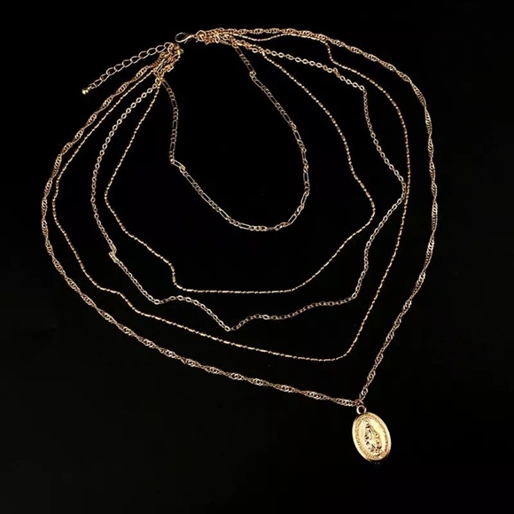 ✨💎 5 Layer Gold Necklace - Picture 3 of 4